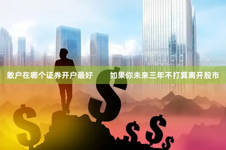 散户在哪个证券开户最好        如果你未来三年不打算离开股市